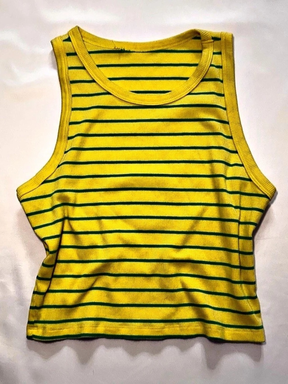 Striped Tank Top in Yellow & Green